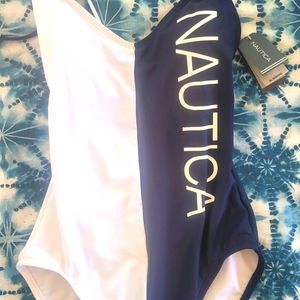 Nautica one-piece swim bathing suit